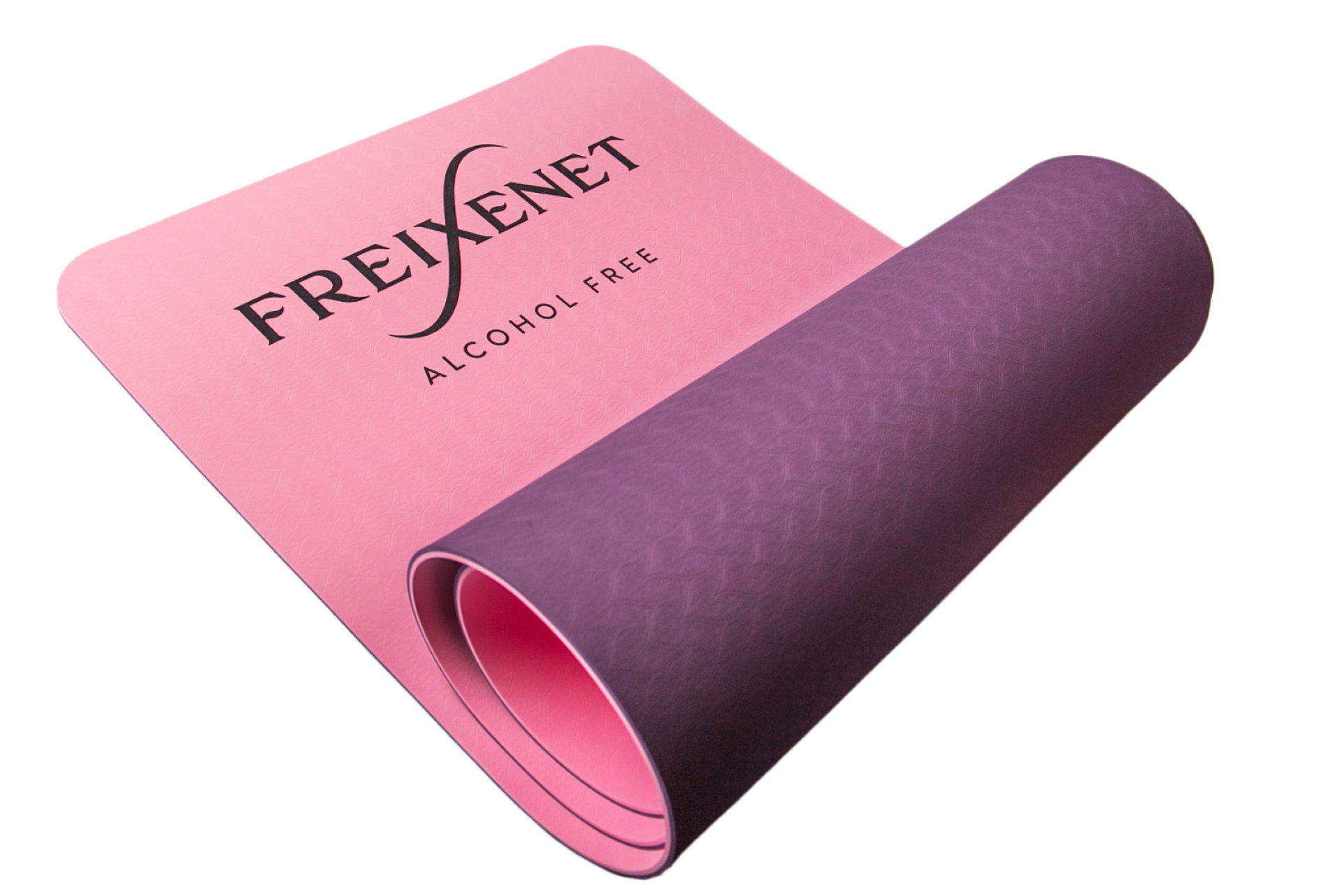 Ausgerollte Yogamatte mit Freixenet Alcohol Free Branding f&uuml;r eine gesponserte Yoga Session.