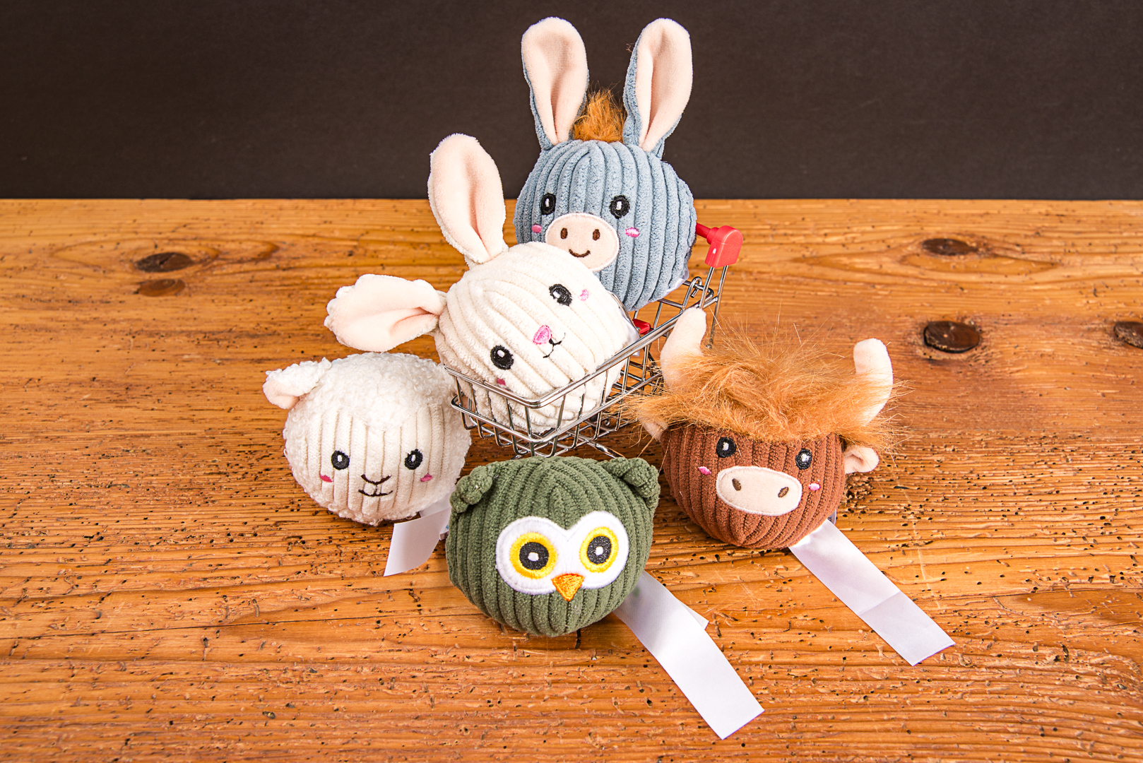 Squeezebuddies Anti Stress B&auml;lle als Pl&uuml;schtier Werbeartikel mit Logo in verschiedenen Tierformen