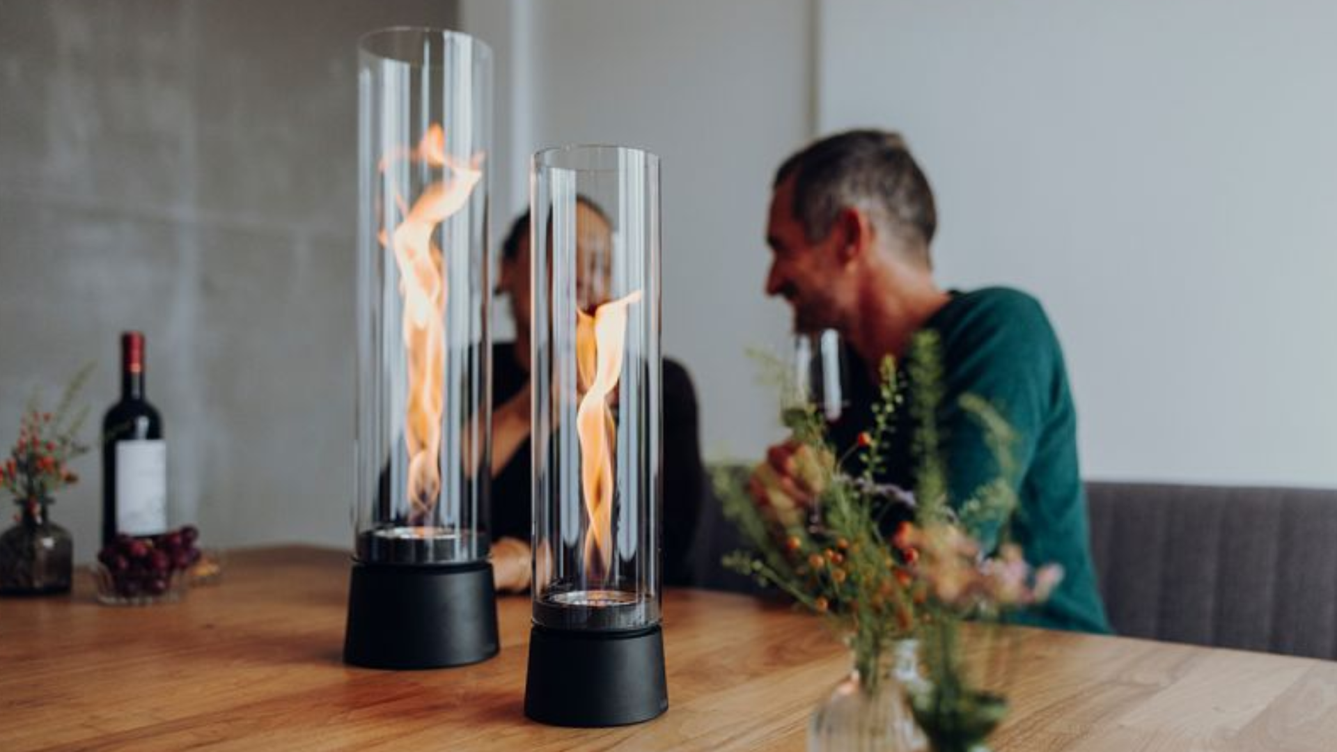 h&ouml;fats Tischfeuer SPIN air mit Gravur als exklusives Pr&auml;miengeschenk mit Logo