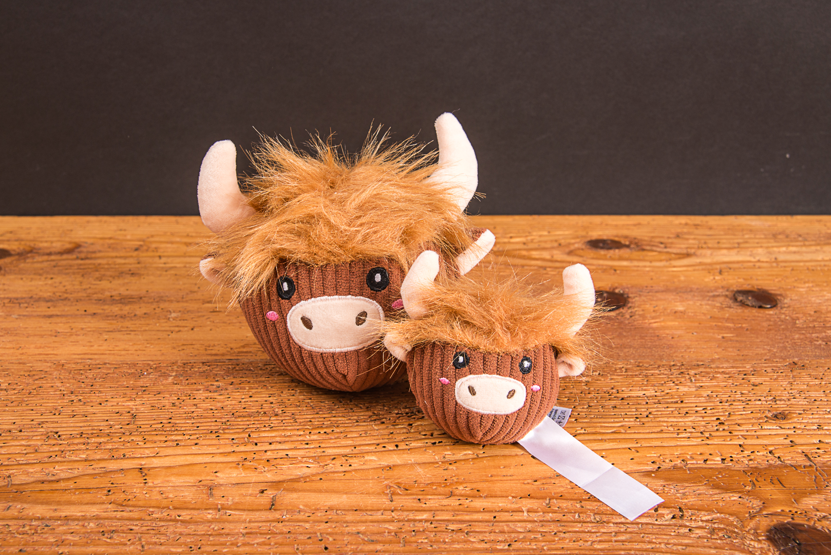 Knautschball Hochlandrind als Squeezie Anti Stress Ball mit Logo bedrucken lassen