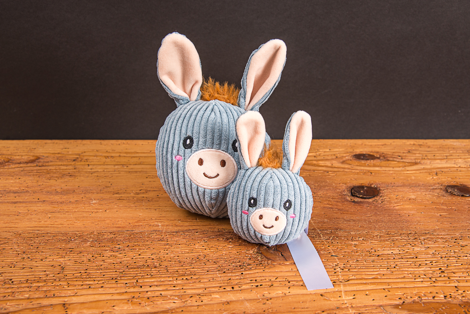 Pl&uuml;schtier Esel als Anti Stress Ball mit Memory Foam als Werbeartikel mit Logo