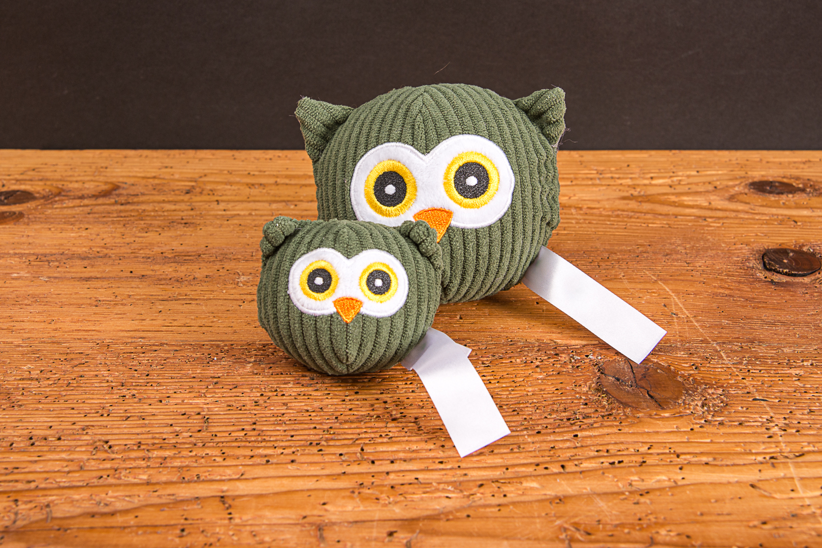 Anti Stress Ball Eule als Squeezie Pl&uuml;schtier mit Logo f&uuml;r kreative Giveaways