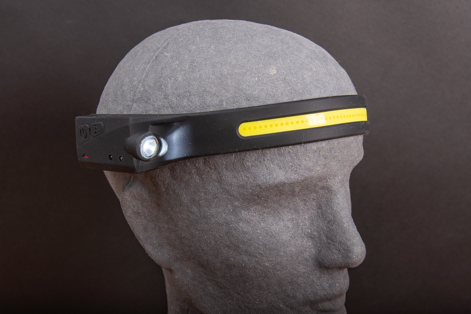 Stirnleuchte LED mit starkem Licht und Logo als innovatives Werbegeschenk f&uuml;r aktive Zielgruppen