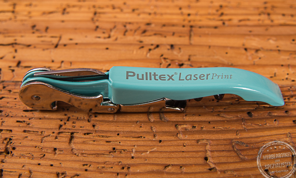 Pulltap Flaschen&ouml;ffner t&uuml;rkis mit Logo