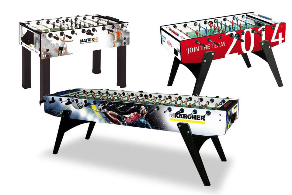 Verschiedene Tischkicker