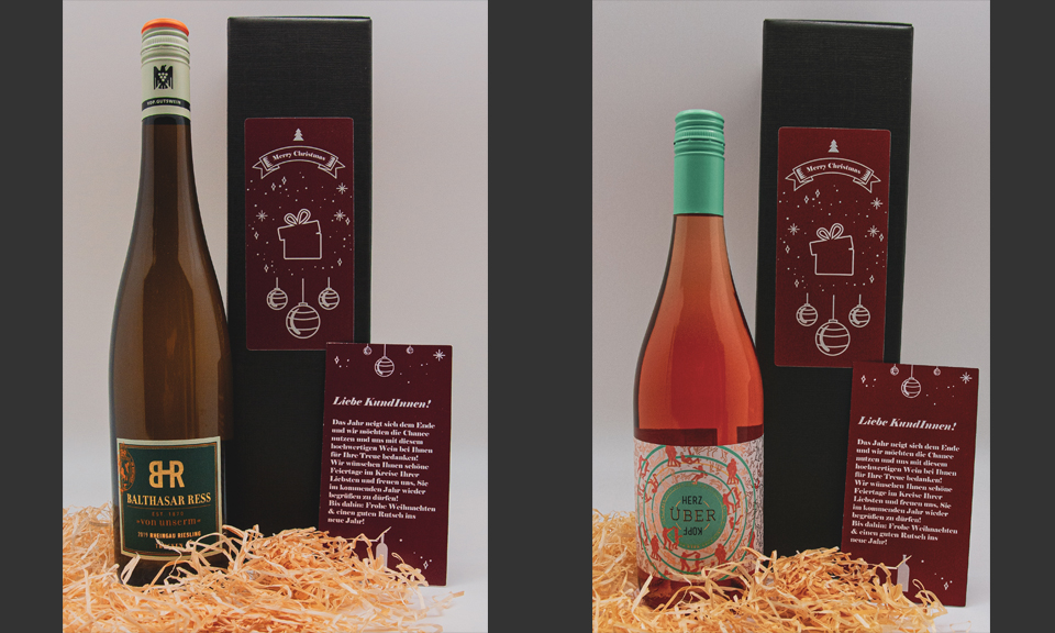 Weinpr&auml;sent 2 Flaschen