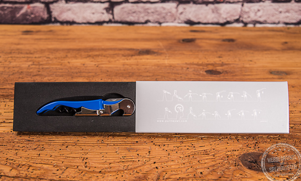 Werbekellnermesser mit Logo und Werbekarton