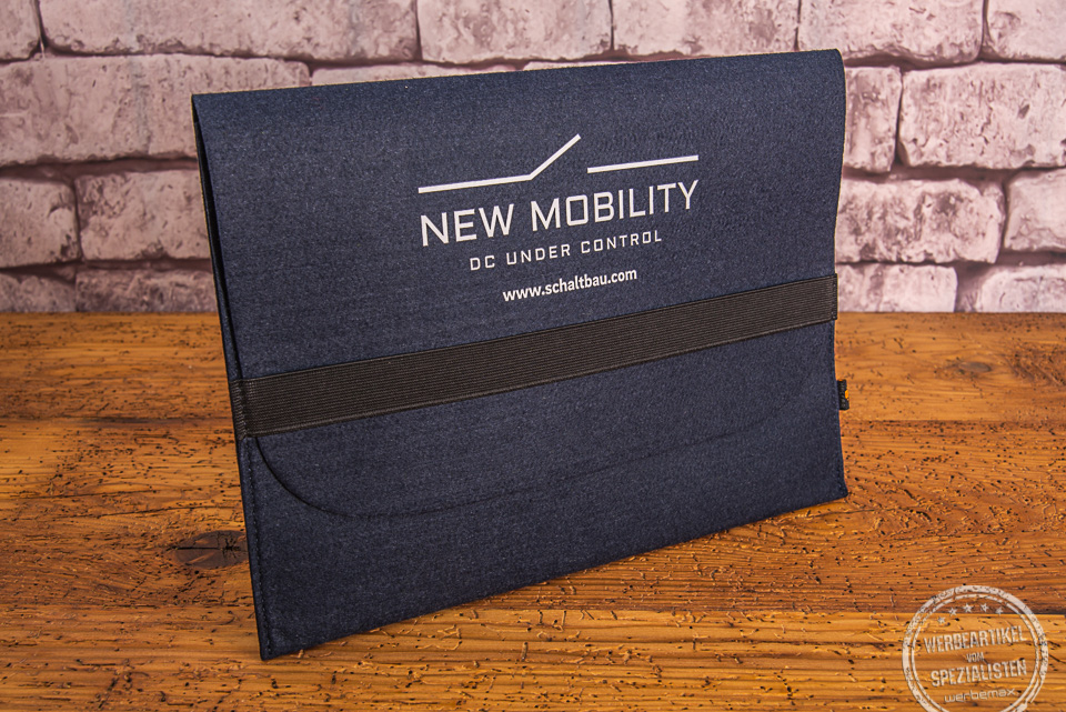 Schaltbau New Mobility Filzmappe mit Logo f&uuml;r Dokumente