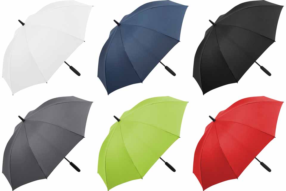 Stockschirme von FARE Skylight in den verschiedenen Farben wei&szlig;, grau, marine, limette, rot, schwarz als hochwertiges Incentiv