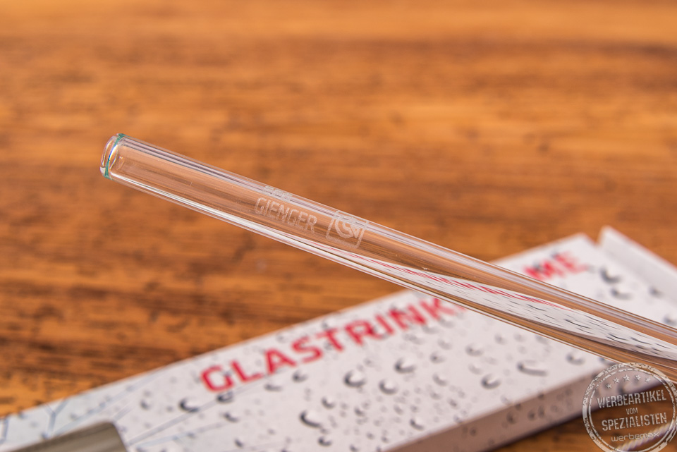 nachhaltige Werbegeschenk EFG Gienger setzt auf Glastrinkhalme