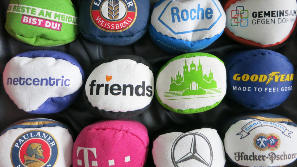 Footbag mit Logo