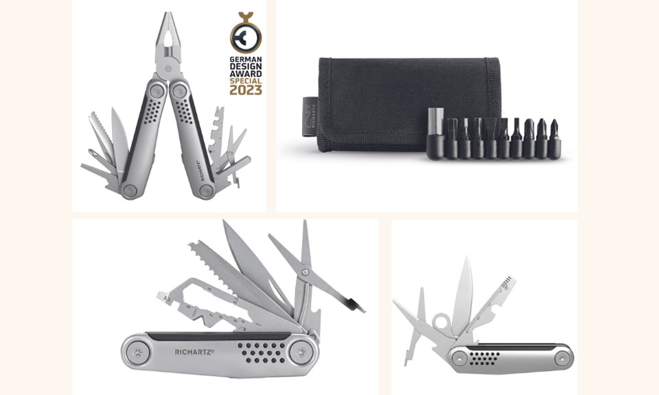 Richartz Struktura tool 25+, Struktura knife 15+ und Struktura knife 8+ als Werbeartikel. 