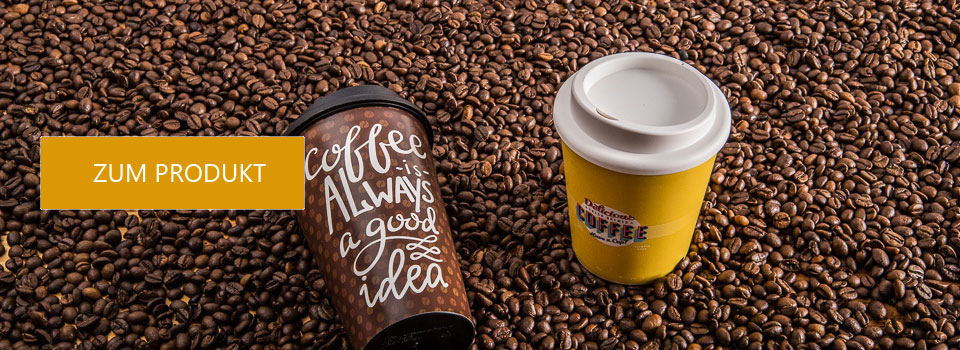 Elasto Coffee-to-Go Becher mit Werbedruck