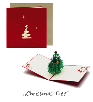 PopUp Weihnachtskarte Christmas Tree