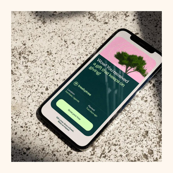 treebytree nachhaltiges Werbegeschenk per WhatsApp