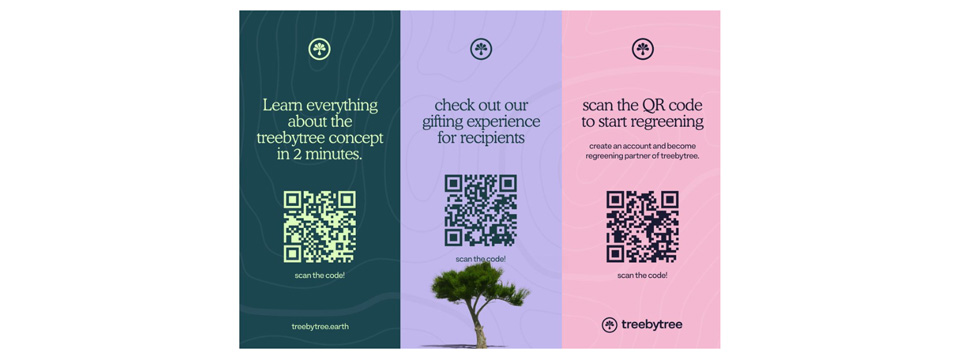 treebytree QRCodes mit Infomaterial