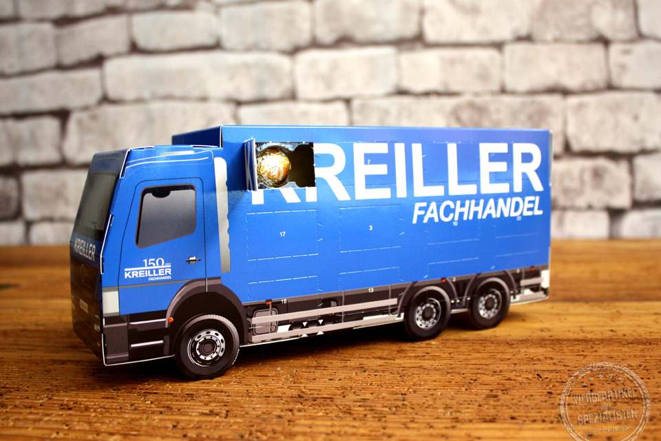 Kreiller Adventskalender in Form eines LKWs