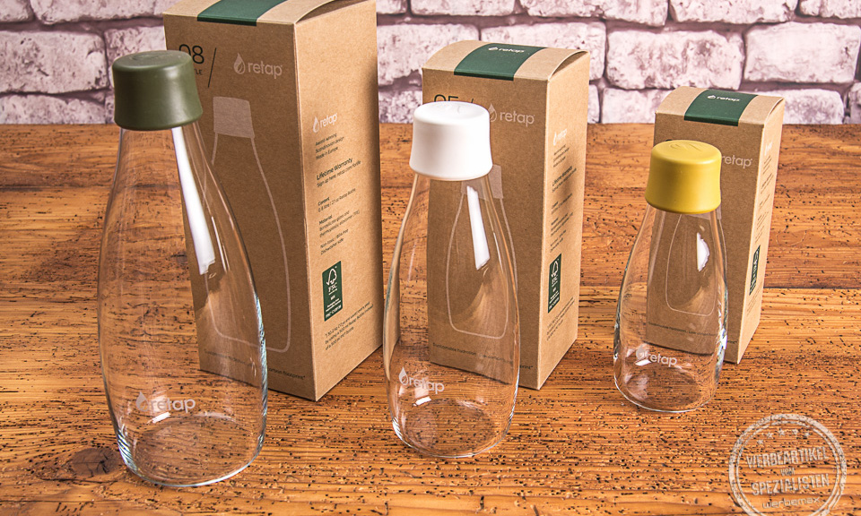 retap Flaschen als personalisisertes Geschenk f&uuml;r Mitarbeiter mit Logo 
