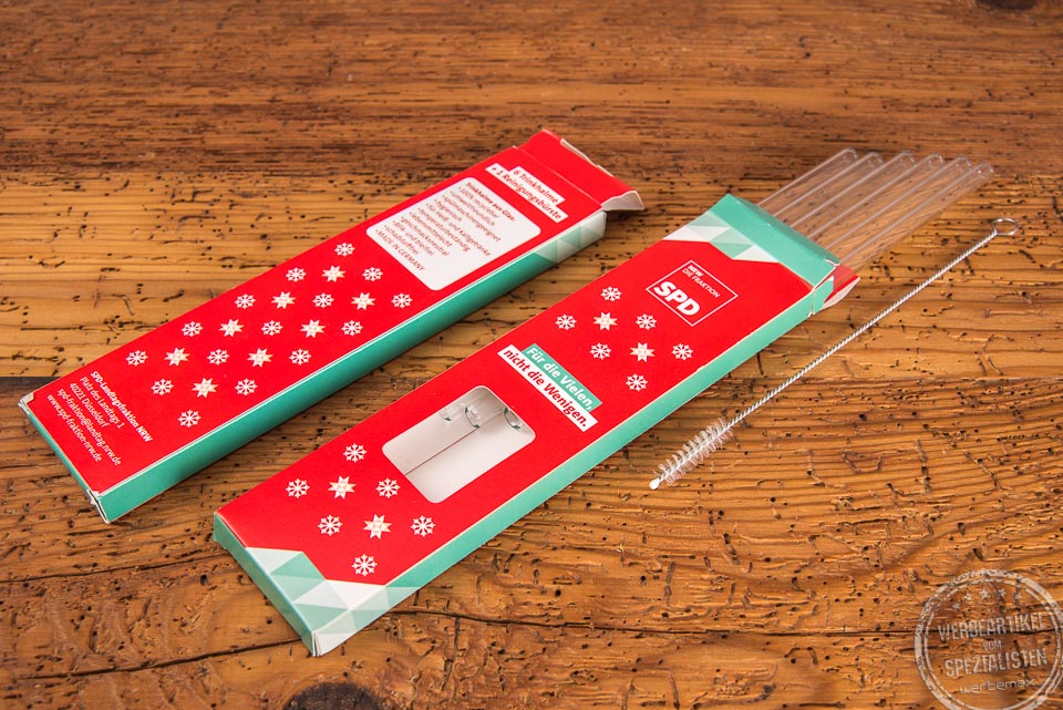 Glasstrohhalme mit Logo