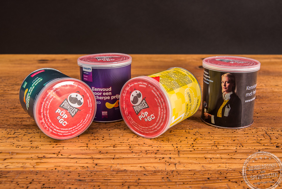 Pringles 40 g Dosen mit bedruckter Banderole