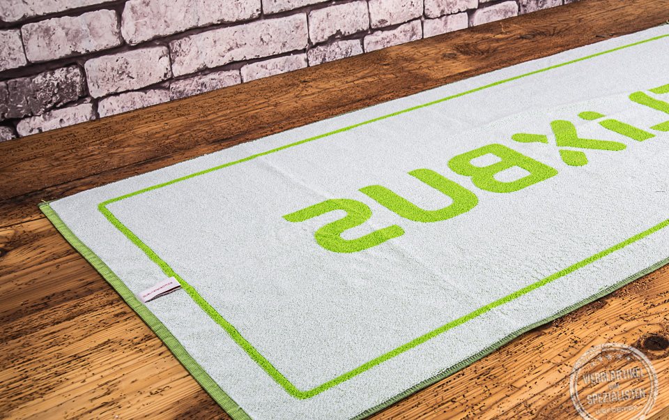 Flixbus Badetuch mit Logoeinwebung