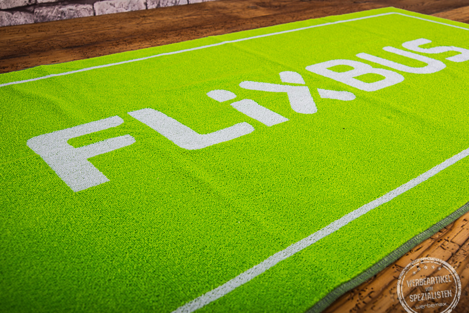 Flixbus Badetuch als Kundengeschenk