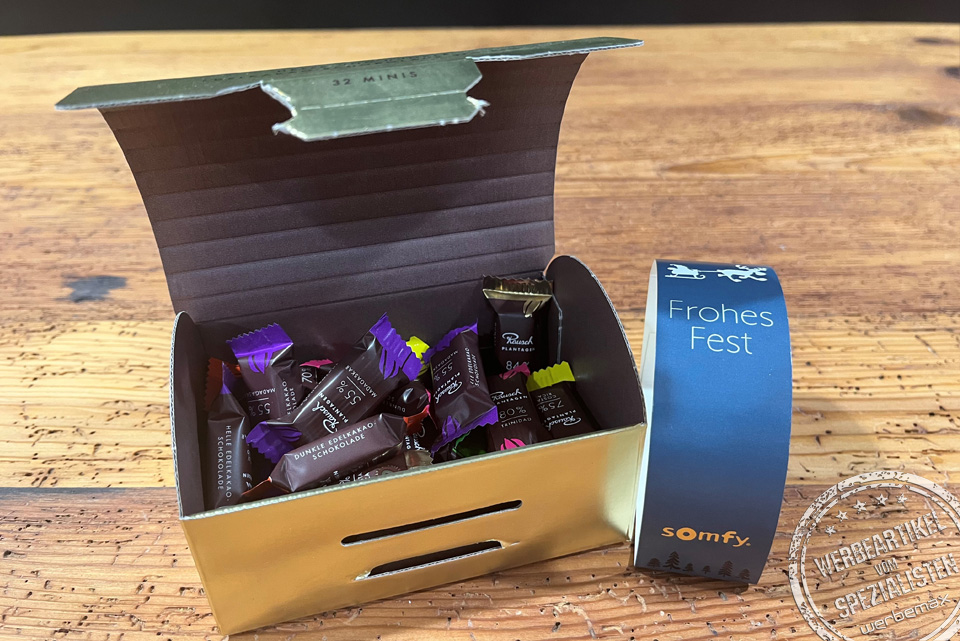 Rausch Goldbox s&uuml;&szlig;e Werbung mit Banderole