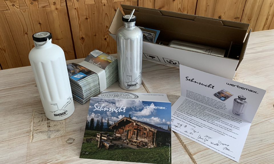 sigg heritage trinkflasche als Kundenaussendung