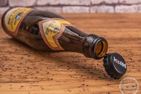 Bierflasche mit Korki Flaschenverschluss als Werbemittel