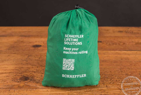 Recycling OceanTowel Waver grün mit Logodruck