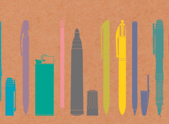 BIC Feuerzeuge und Kugelschreiber in unterschiedlichen Farben als Werbeartikel