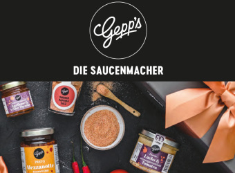 Gepps die Saucenmacher Logo und Produkte