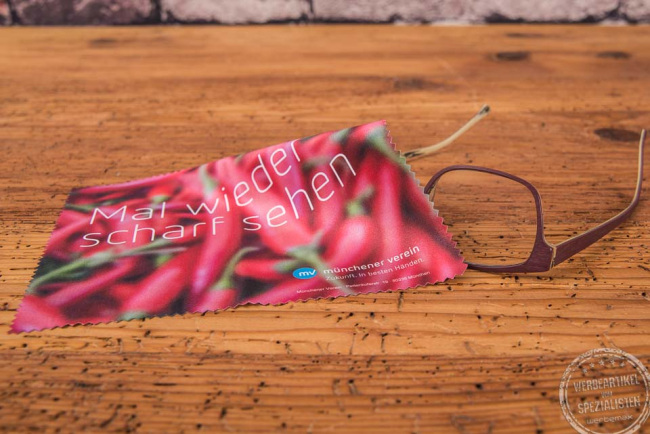 Bedrucktes Brillenputztuch