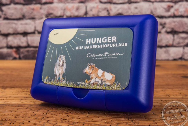 Brotzeitdose Lunchbox bedruckt für Chiemseebauern
