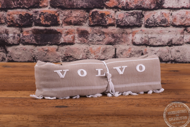 Handtuch f&uuml;r die Sauna bestickt mit Volvo Logo