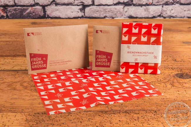 Bienenwachstuch von Koenig & Neurath mit Logo