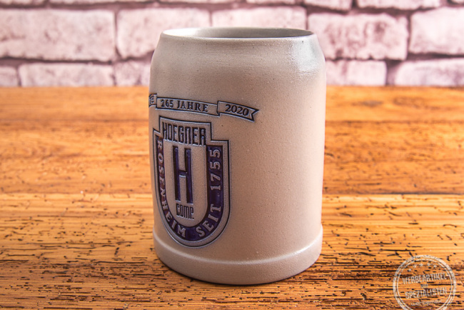 Steinkrug klassische Form mit Logo