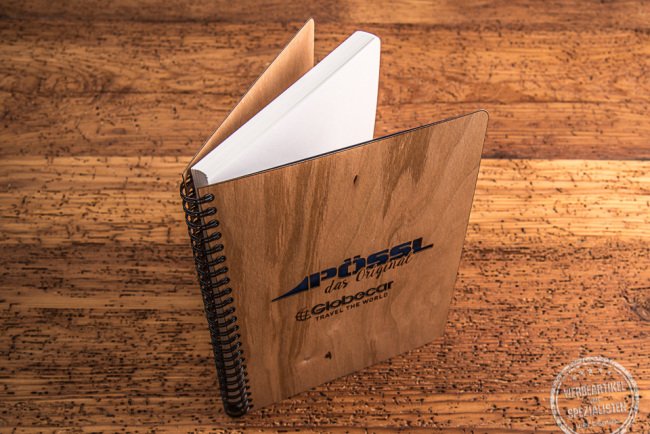 Echtholz Notizbuch Werbeartikel