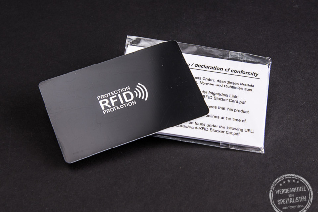 RFID Blocker Karte bedrucken als Werbemittel
