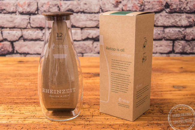 retap karaffe mit gravur f&uuml;r Leitungswasser inklusive Verpackung