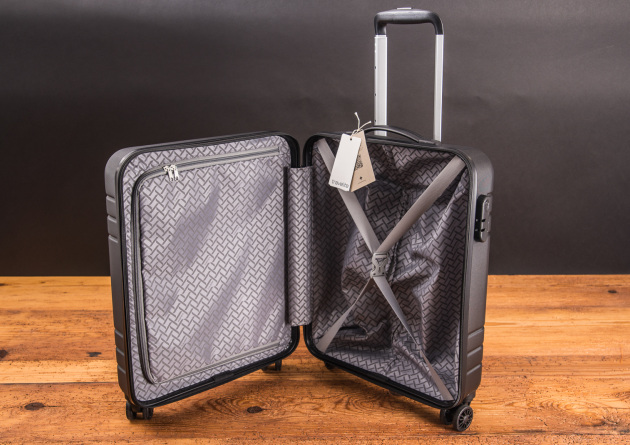 Travelite Trolley PICO schwarz geöffnet
