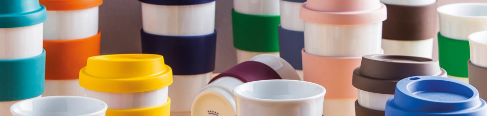 Mehrere KAHLA fillit Tassen in unterschiedlichen Farben