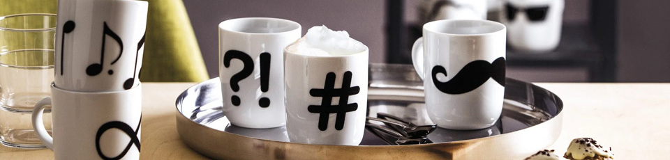 Mehrere KAHLA touch! Tassen mit verschiedenen Designs