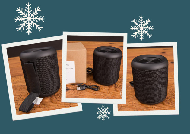 Drei Polaroids mit Bildern des Bluetooth Lautsprechers BOOSTER als Werbertikel.