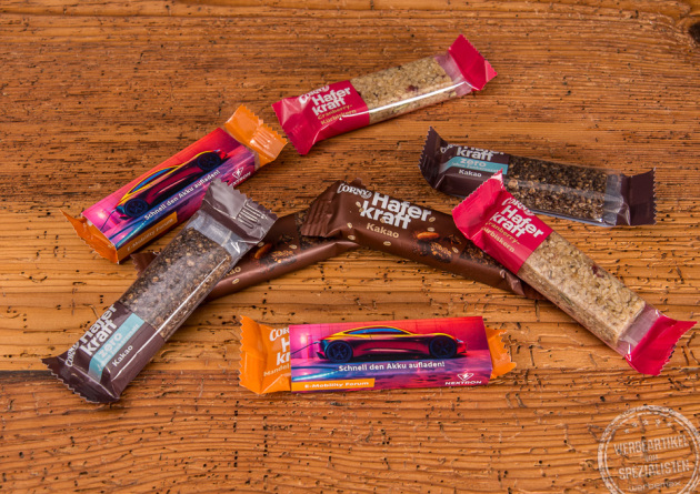 Haferkraft Riegel von Corny jetzt bereits ab kleiner Menge mit Werbeanbringung bestellen.