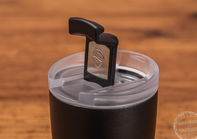 FLSK CUP schwarz Markenbotschafter als Werbegeschenk.