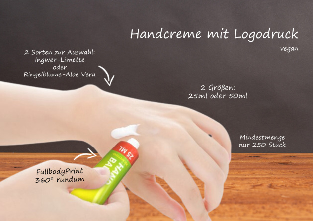 Handcreme mit tollem Duft als Werbeartikel.