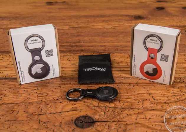 Troika Apple AirTag Anh&auml;nger als Werbemittel mit Geschenkbox