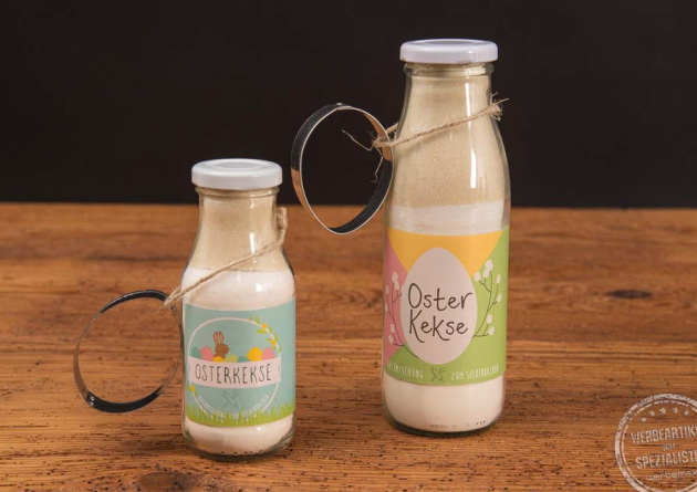 Backmischungen im Glas für Ostern in unterschiedlichen Größen