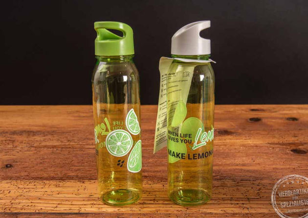 Bedruckte Trinkflasche aus Tritan mit Logo